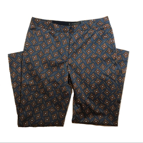Burberry Pants - AUTH BURBERRY Blue Trousers with ornaments